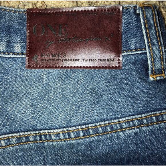 NEW ONE TEASPOON Hawks Distressed Blue Wash Raw Hem Denim Cutoffs Jean Shorts 24 - Picture 5 of 8